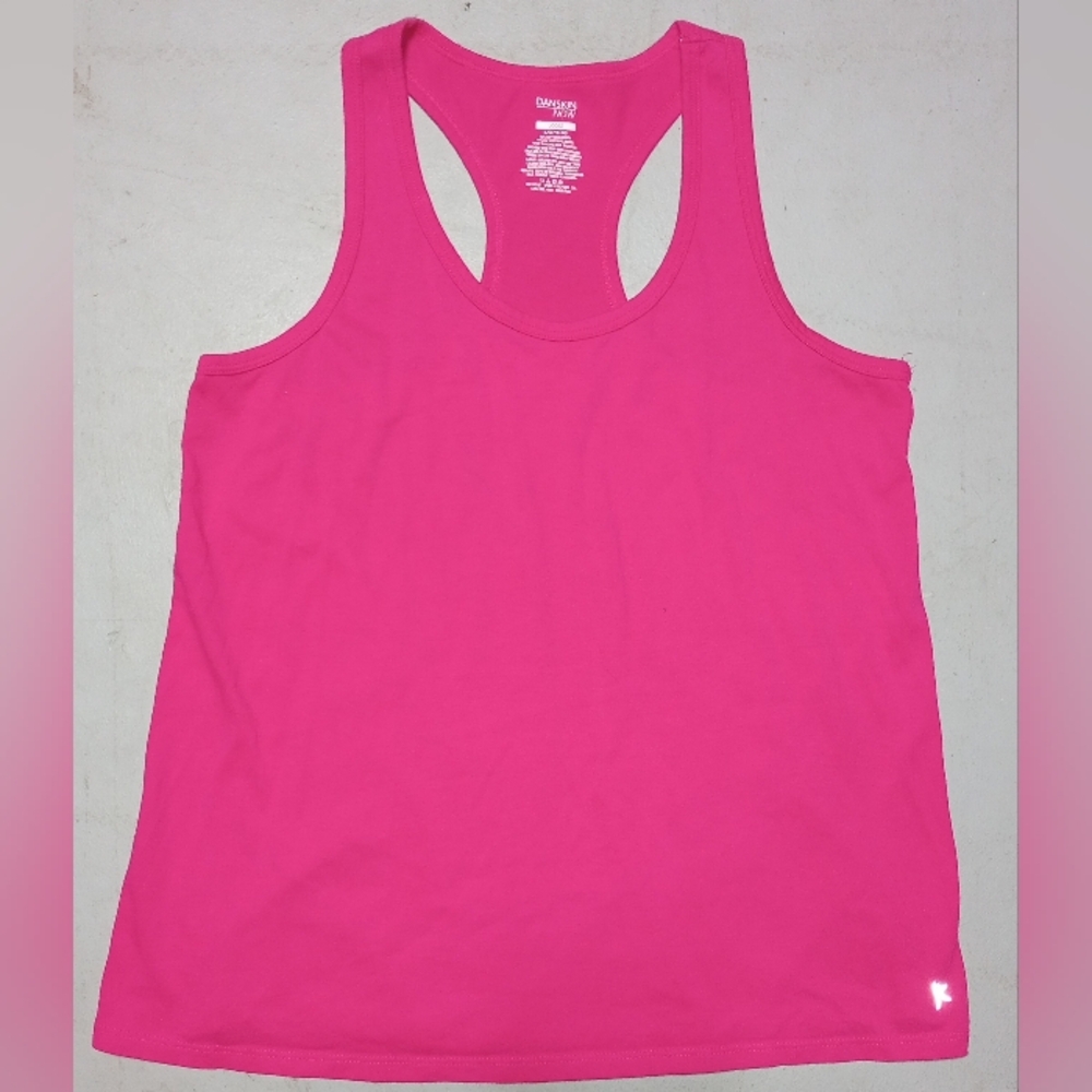 Danskin Fuchsia Racerback Loose Fit Tank, Size L